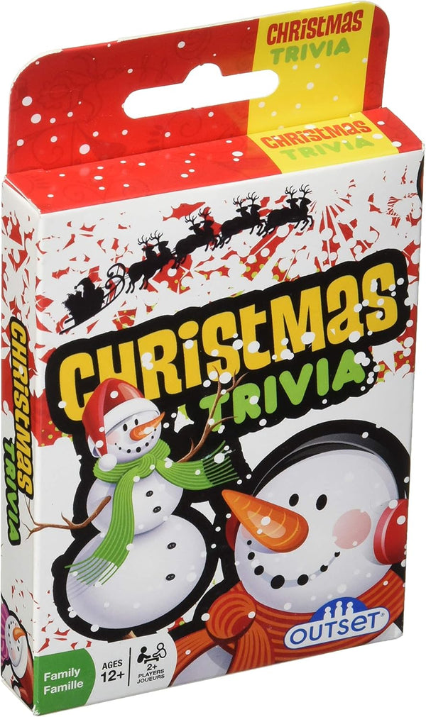 Outset Media Christmas Trivia Card Game, Travel Sized, for 2 or More Players Ages 12 and up