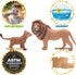 Gemini&Genius 2Pcs Lion Toys for Kids, Safari Animal Figures, Wildlife Family Lions Action Figures for Educational Toys