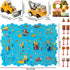3-5 Bulldozer 3 4 5 6 Plastic Puzzles for Kids Ages with Toy Car + Cement Mixer, Toddler Puzzles Gift, Critical