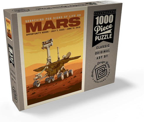 MyPuzzle NASA 2003: Mars Opportunity Rover, Vintage Poster - Premium 1000 Piece Jigsaw Puzzle for Adults