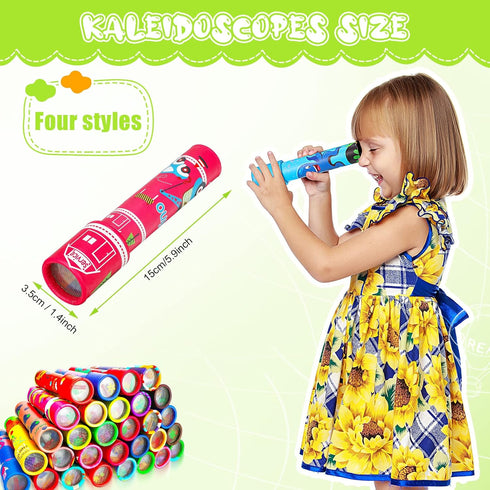 60 Pcs Classic Kaleidoscope Educational Toy, Vintage Party Bag Fillers, School Classroom Prizes, Random Style