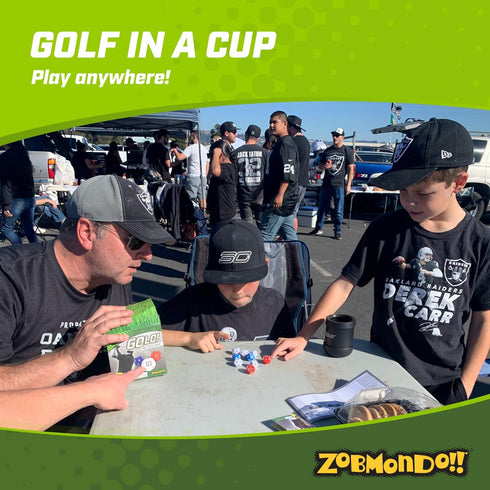 Zobmondo!! GOLO Golf Dice Game for Golfers, Families, Portable Fun for Home, Travel, Beach