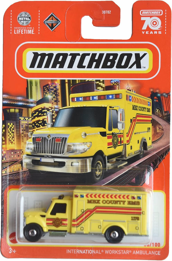 Matchbox International Workstar Ambulance, Yellow 38/100 Die-Cast Vehicle
