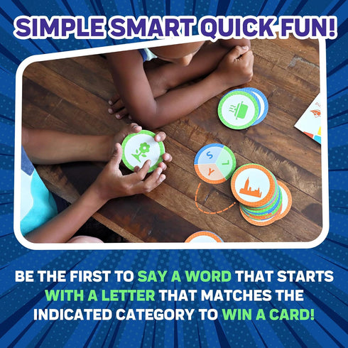 Foxmind Speedy Words Quick Word Game, Educational Card Games for Kids and Adults, Fun for 2 Players or More
