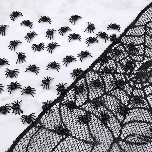 150pcs Realistic Spider Halloween Decorations - Scary Plastic Mini Spiders for Haunted House & Party Pranks