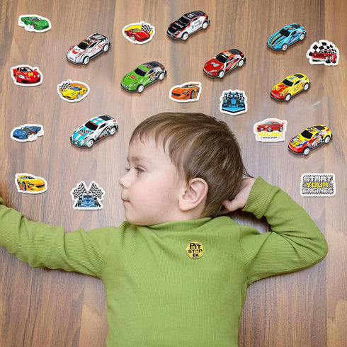 98 PCS Race Cars Party Favor Supplies Kit with Mini Race Cars Toys, Birthday Themed Decoration Set