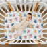 Vdsrup 39 27 5In Crib Sheets for Boys Girl Cute Snails Neutral Mini Crib Mattress Sheets Fitted, Crowns Toddler Baby