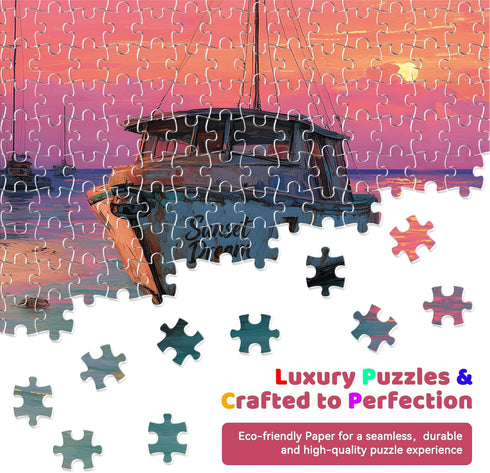 EIYRURU 500 500 500 20.5 15 Piece Jigsaw Puzzle for Adults Beach Bar Jigsaw Puzzles Pieces, Tropical Coastal Seaside