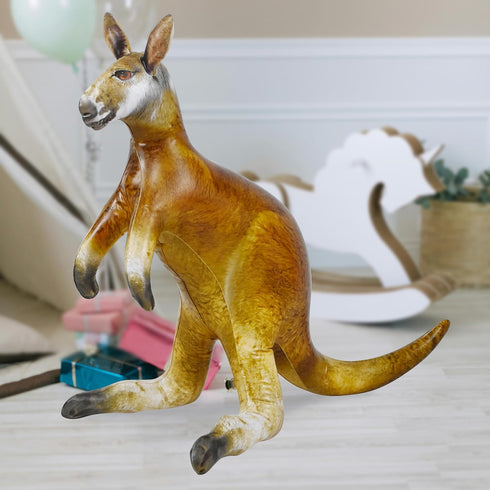 Jet Creations 40" Long Inflatable Kangaroo, Lifelike Blow-Up Aussie Joey Toy for Pool Fun, Home Decor