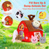 6-12 1-3 Baby Toys Months: Plush Surprise Barn with Stuffed Farm Animals, Rattle, Crinkle Paper, Mirror, Busy