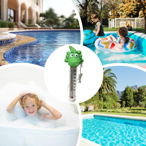 Generic 27.5x9x5.5cm Floating Pool Thermometer - Pool Temperature Gauge, Crocodile Shape Bath Temperature Gauge