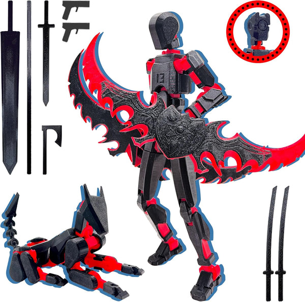 ROBTDUUMY T13 3D Action Figure Set (Assembly Completed),Dummy Robot Titan 13 Action Figures,3D