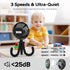 COMLIFE 10Hrs 3 360 Baby Stroller Fan With Light, Rechargeable Battery Operated, Max Cooling, Speeds, Rotate USB Desk