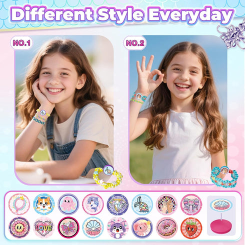 2-in-1 8-12, 6 7 8 9 10 11 12 Friendship Bracelet Making Kit, Arts and Crafts for Girls Ages Jewelry Making KitDIY