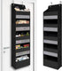 Heavy Duty Over Door Organizer, Large Wall Mount Hanging Storage for Closet and Nursery, Black