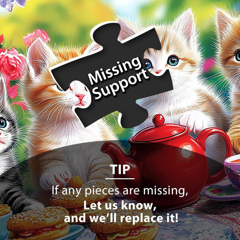 Ciavotie 100 4-6, 6-8 8-10, Piece Puzzles for Kids Ages Kittens' Tea Time Jigsaw Puzzle, Educational Fun for Kids Ages
