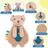 Pro Goleem 0 3 6 9 12 Dog Loveys for Babies Girl and Boy, Baby Lovey with Teether, Baby Toys Months, Safety Teething
