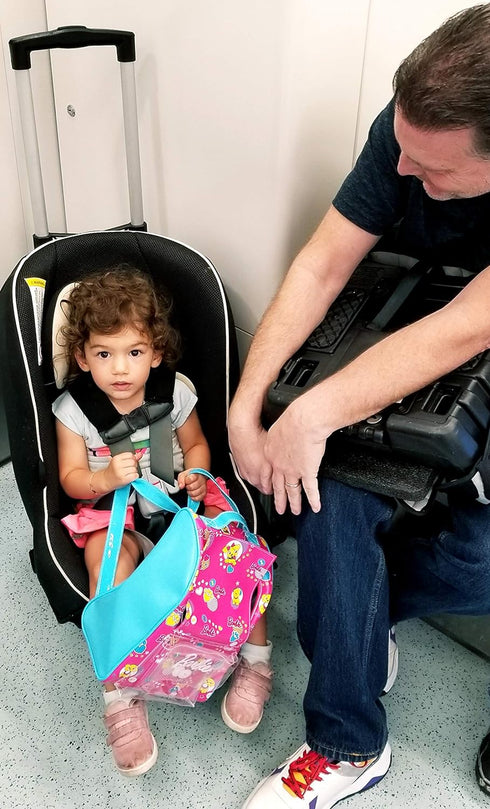 HLM Holm Airport Car Seat Stroller Travel Cart and Child Transporter - A Carseat Roller for Traveling. Foldable
