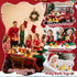24 Pcs Christmas Rubber Ducks with a Bag, Christmas Stocking Stuffers for Kids, Santa Duckies for Xmas Party Favors