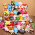 56 Pack Set Mini Plush Animals Toys Bulk, Small Stuffed Animals Including Sea Creatures, Keychain for Claw Machine