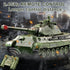 Bvrorere WW2 1:28 9 6 7 8 9 10 RC Tank, Remote Control German King Tiger Army Tank Toys, Scale Channels RC Military