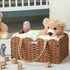 CroBlissful Large Wicker Diaper Caddy Organizer - Woven Paper Rope Storage Baskets Diapers Nursery Bin with Removable