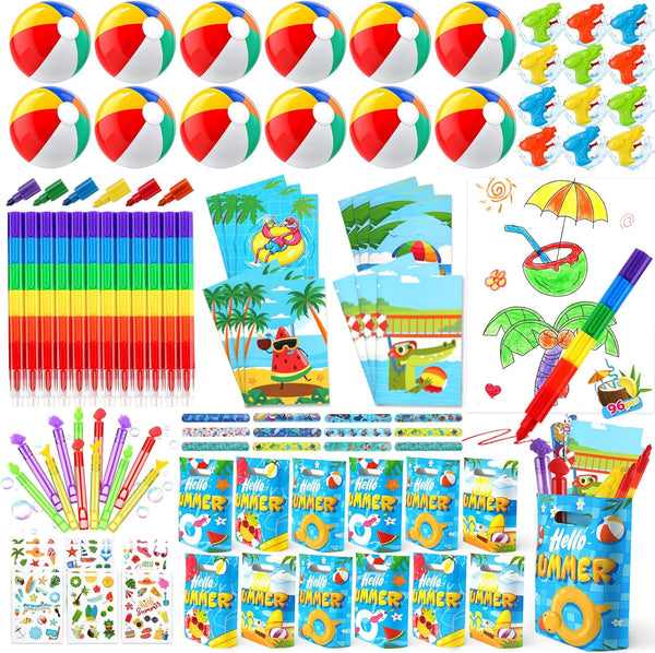 INNOCHEER Pool Party Favors Beach Party Favors for Kids 3-4-5-8-12, 96PCS Goodie