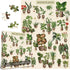 Vintage Houseplant Puzzle 1000 Pieces for Adult, Botany Succulent House Plant Puzzle