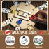 Poen Set, 8 Set Mexican Train Dominoes Wooden Mexican Train Hub with Pcs Domino Trays Racks Tiles Holders for Xmas New