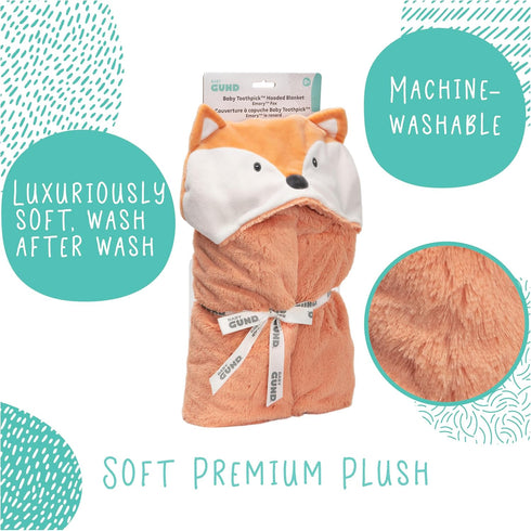 Baby GUND Lil’ Luvs Hooded Blanket, Emory Fox, Ultra Soft Plush Security Blanket for Newborns
