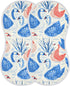 decor gift 4 Pack 22x11in Cotton Muslin Baby Burp Cloths Breathable Red Blue Swans Art Baby Cloth for Gender Neutral