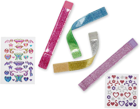 Melissa & Doug Design-Your-Own Bracelets with 100+ Sparkle Gem and Glitter Stickers