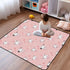KUEJOP 50x50 inch Tummy Cute Pink Cow Pattern Prints Baby Play Mat for Floor, Playpen Mat,Thicken Soft Non-Slip Time