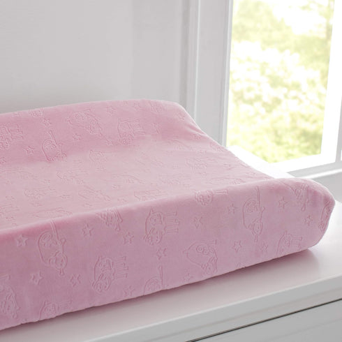 Contoured Pink Changing Pad with Plush Cover by Serta Perfect Sleeper