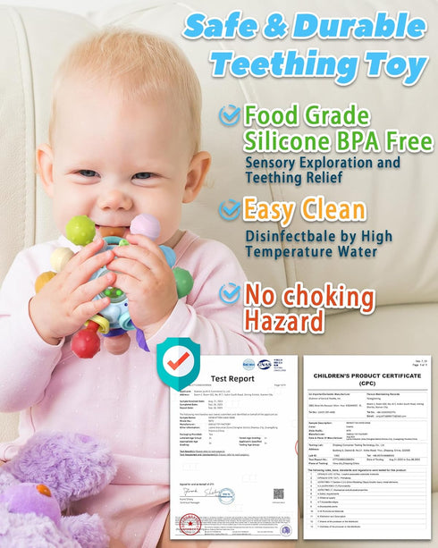 0-6 0 3 6 9 12 6-12 Baby Teething Toys Teethers for Babies Months Infant Baby Girl Toys Gifts for Months, Newborn