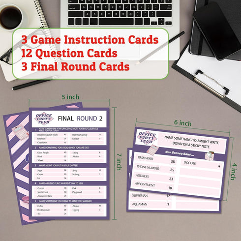 Office Party Feud Game Set, Trivia Activity Games for Team Building, Office Party Supplies
