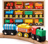 SainSmart Jr. Wooden Train Set 12 PCS - Train Toys with Storage