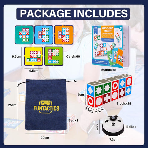 XXL Matching Talent Puzzle Game, Family Board Games for Children and Adults, Educational Toy for Kids 3+