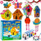 DoodleDoo 8 Pack Bird House & Wind Chime Kits, Buildable Birdhouse DIY