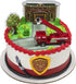 Fire Truck and Station DecoSet Cake Decoration