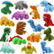 16 Pack Plush Dinosaurs, Mini Dinosaur Figures Assortment Keychain Toy, Soft Dino Stuffed Animal Set for Kids