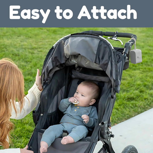 2 Baby's Aid Silicone Pacifier Case, No Open Slot with Patented Closure, Dishwasher Safe, Attaches to Diaper Bag