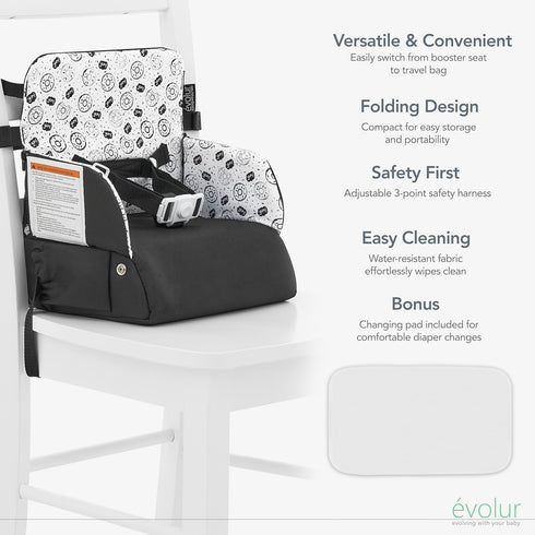 Packsack 2-in-1 Evolur Snug Portable Booster Seat and Travel Bag