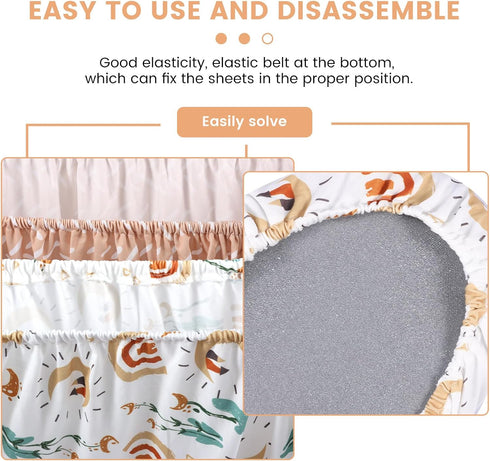 ZJRDYYK 2PCS 32.28 16.9 Inch 32" Long*17" Wide*2" Bedside Bassinet Fitted Sheet Cotton, * Baby Bassinet Sheet Cover
