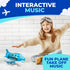 3-12 Toysery Airplane Toys for Kids, Bump and Go Action, Toddler Toy Plane with LED Flashing Lights and Sounds for Boys