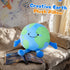 10 Inch Athionsu Earth Plush Pillow Soft Round Planet Stuffed Toy Cute Earth Pillow for Astronomy Education, Kids Room
