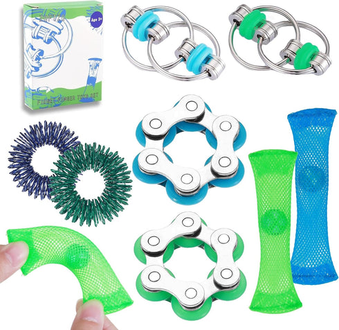 ZQFTZQ 8 Pcs Hand Fidget Toys for Adults Roller Bike Chain Figette
