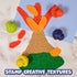 2 Set 4 Ready Learn Paint & Dough Mushroom Stampers - of Textures - Playdough Accessories - Easy-Grip Art Supplies