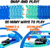 265pk Set 225 3 USA Toyz Ocean Race Tracks for Kids- Speedway Race Car Track with Flexible Roads, Shark Toy Cars