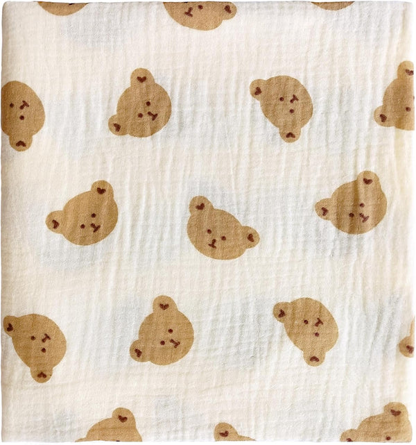 Muslin Newborn Baby Swaddle Blanket 39.5 x 39.5 inches(100x100cm) Unisex Swaddling Wrap